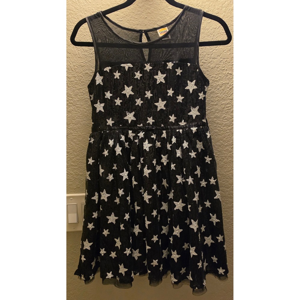 Harajuku Mini for Target Girls XL 14/16 Black Sequin Star Tulle Party Dress